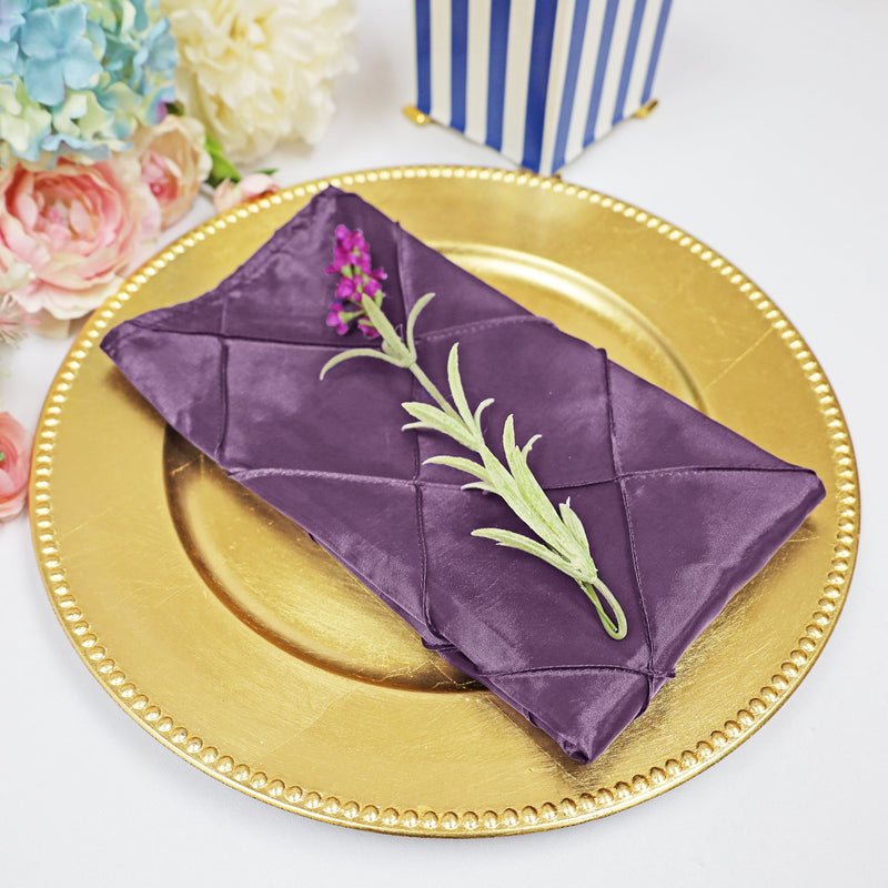 Pintuck Taffeta Cloth Dinner Napkins 20x20 Wisteria