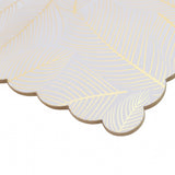 Gold Leaf Print Scalloped Log Cake Board, 11.25" x 6" - Pack of 25
