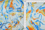 DTY Brushed Marble Print Fabric Soft Lightweight Stretch Knit, 58/60" Wide