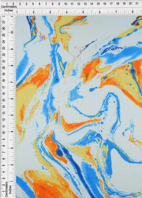 DTY Brushed Marble Print Fabric Soft Lightweight Stretch Knit, 58/60" Wide