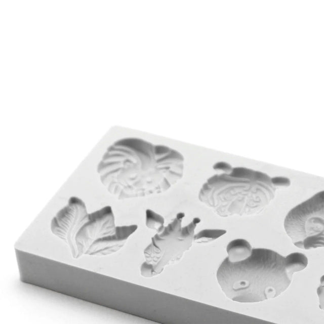 Katy Sue Jungle Animal Heads Fondant Mold, 8 Cavities