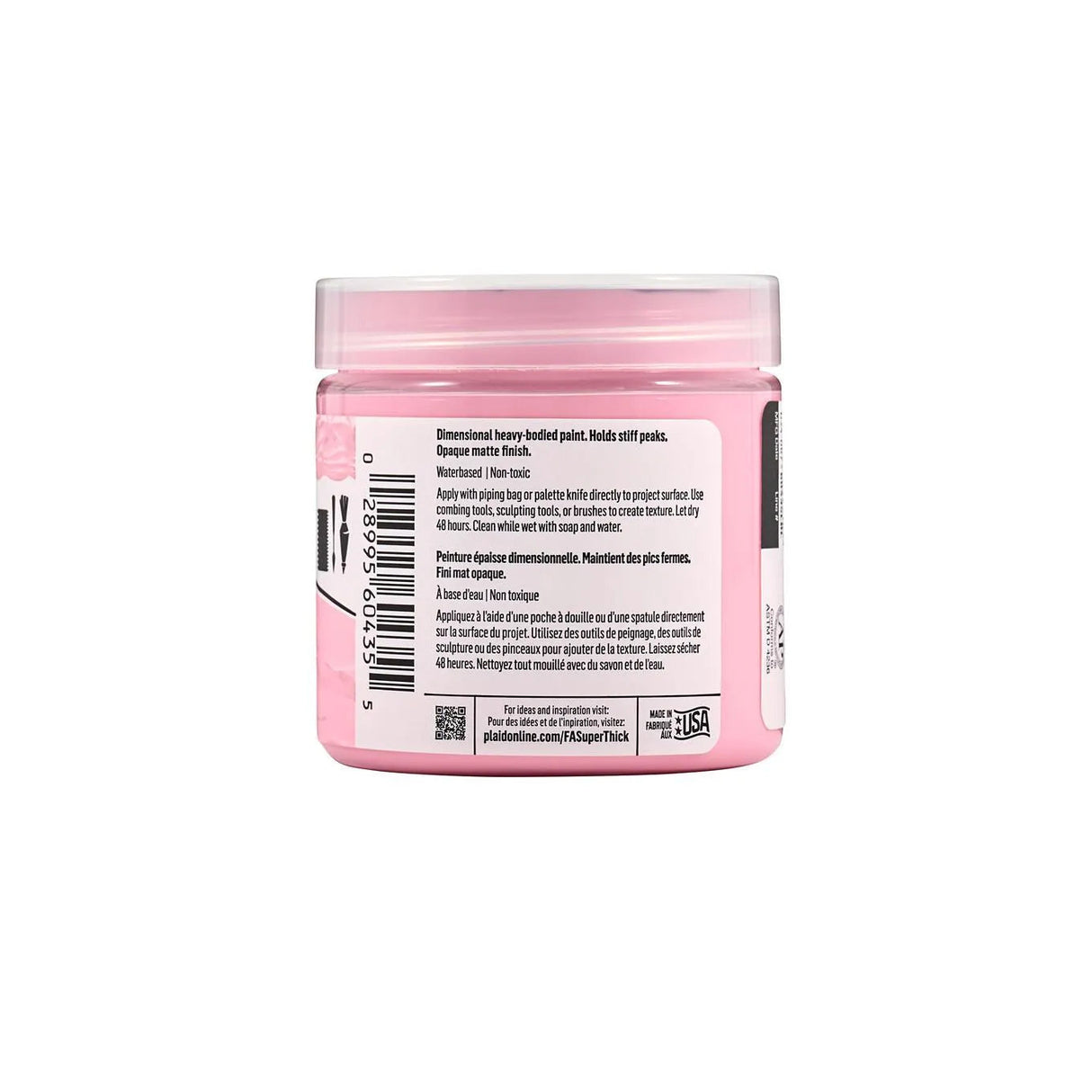 FolkArt Super Thick Acrylic Paint - Soft Pink (4 oz Bottle)