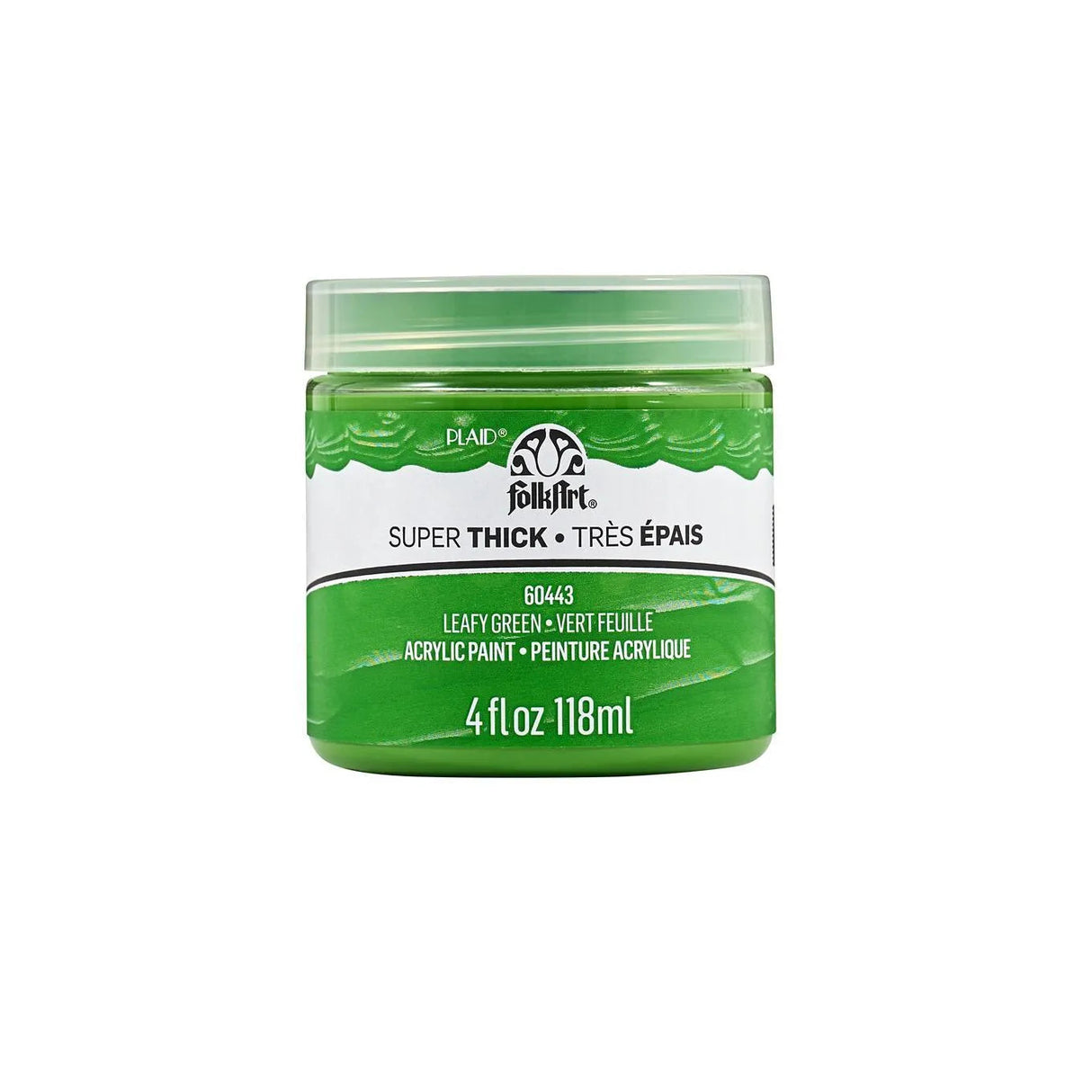 FolkArt Super Thick Acrylic Paint - Leafy Green (4 oz Bottle)