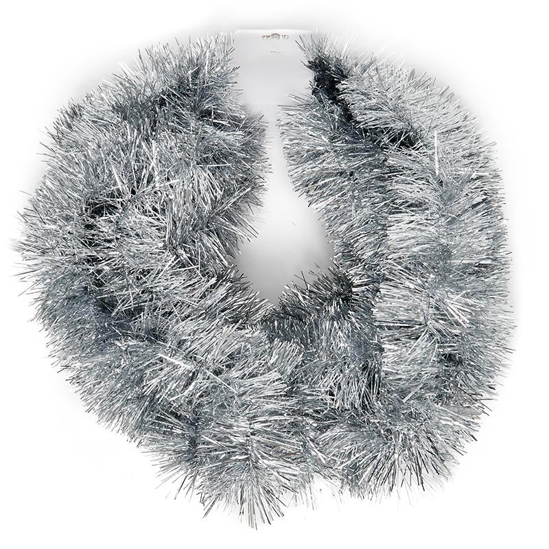 4" Metallic Garland 50ft SILVER Color 1 / each