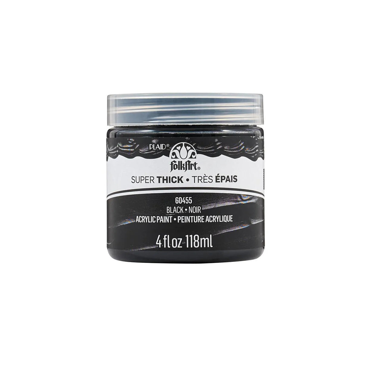FolkArt Super Thick Acrylic Paint - Black (4 oz Bottle)