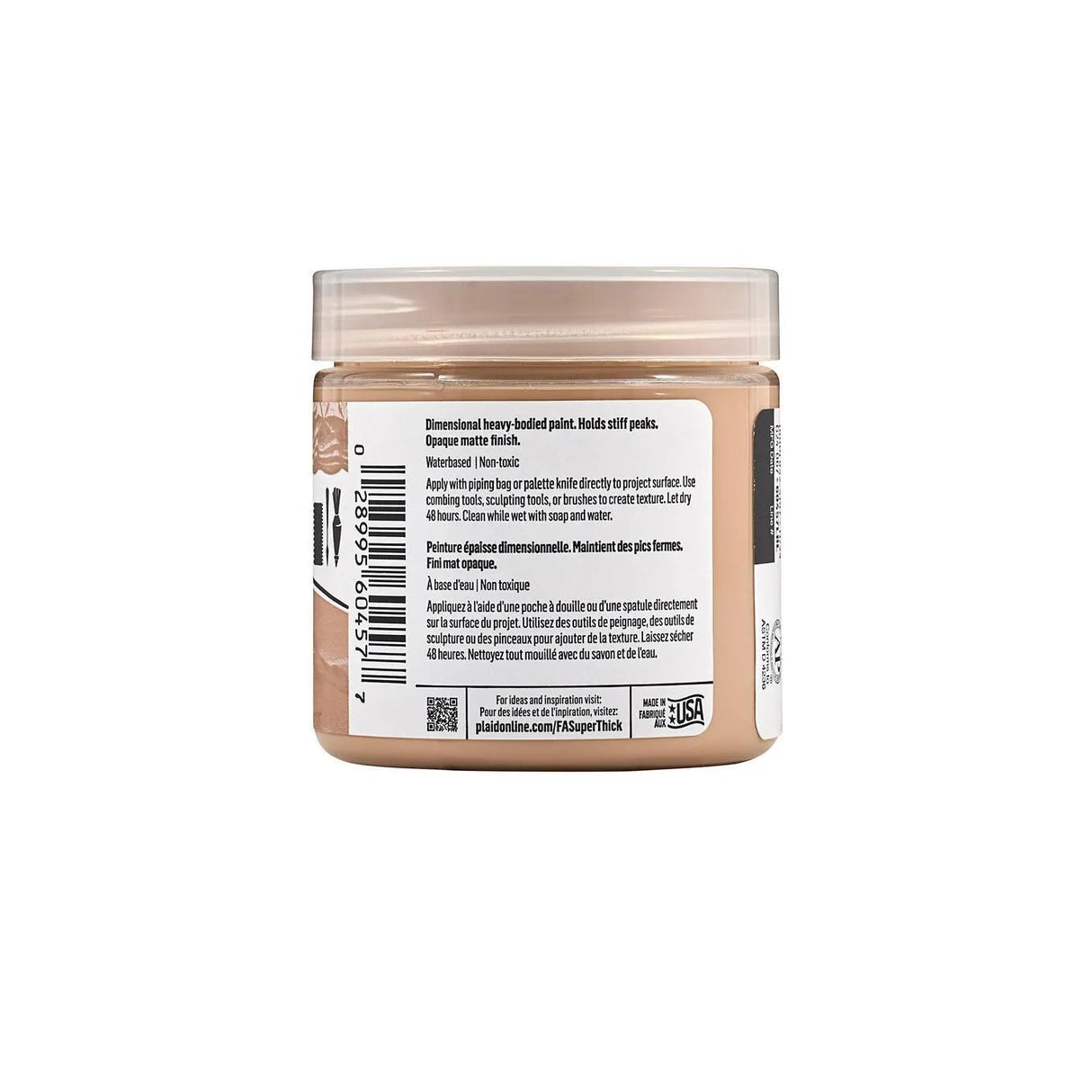 FolkArt Super Thick Acrylic Paint - Beige (4 oz Bottle)