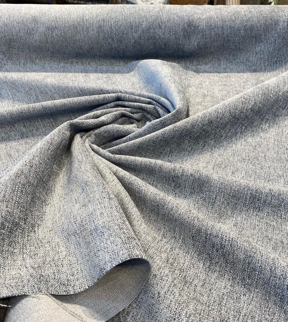 Connector Soft Chenille Upholstery Fabric - Icecap Blue, 56" Width (1 Yard)