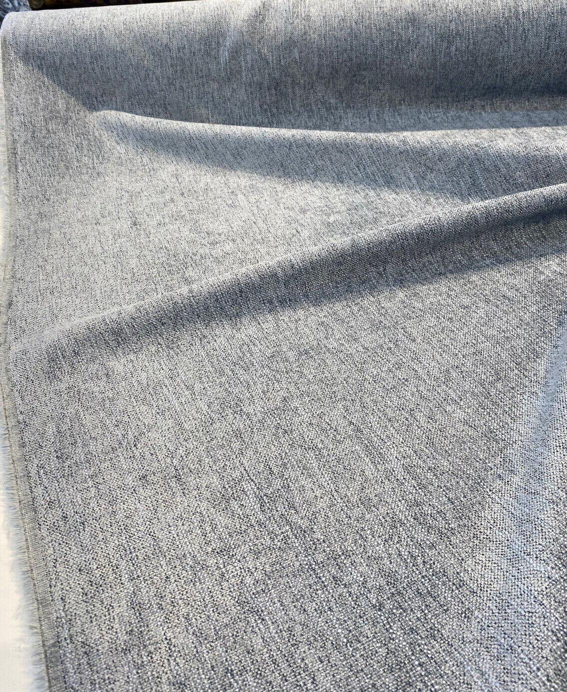 Connector Soft Chenille Upholstery Fabric - Icecap Blue, 56" Width (1 Yard)