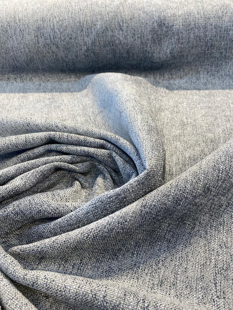 Connector Soft Chenille Upholstery Fabric - Icecap Blue, 56" Width (1 Yard)
