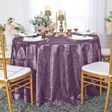 Luxury Round Pintuck Taffeta Tablecloth
