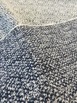 Sandy Domino Soft Chenille Fabric - Beige Off White With Black Domino Pattern, 56" Width (1 Yard)