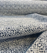 Sandy Domino Soft Chenille Fabric - Beige Off White With Black Domino Pattern, 56" Width (1 Yard)
