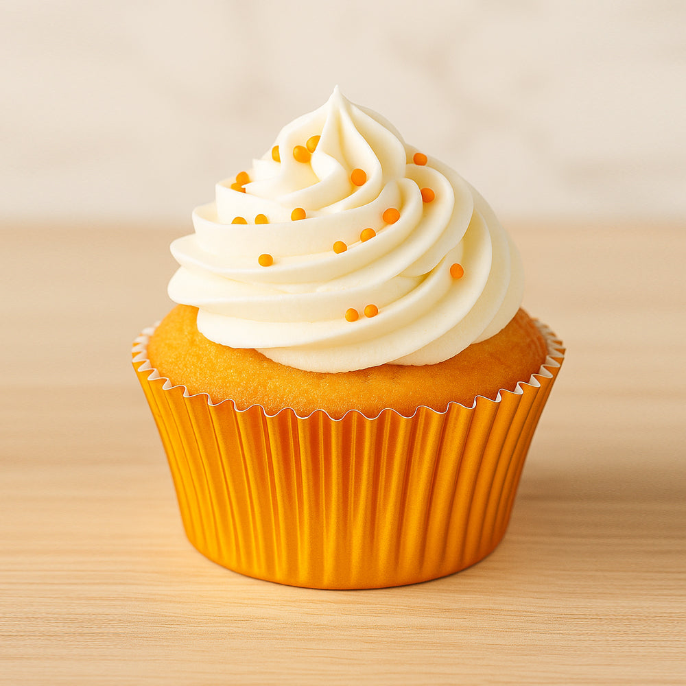 O'Creme Orange Foil Cupcake Liner, 2" Diameter - Pack of 500