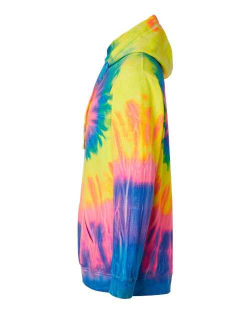 Multi-Color Spiral Tie-Dyed Hooded Sweatshirt