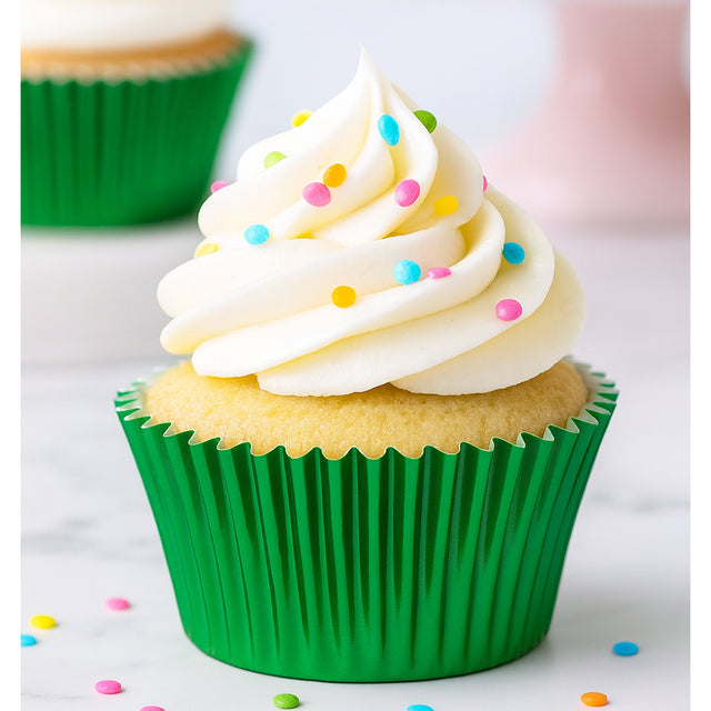 O'Creme Green Foil Cupcake Liner, 2" Diameter - Pack of 500