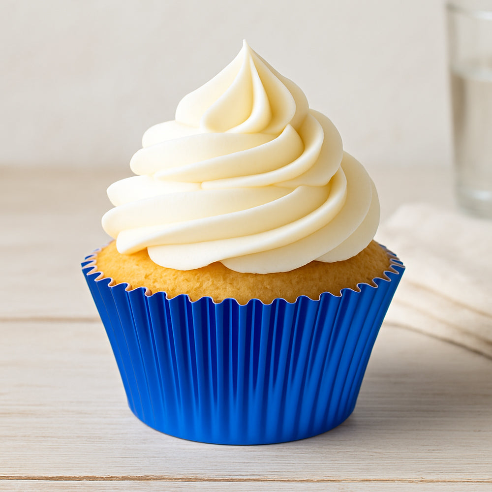 O'Creme Blue Foil Cupcake Liners, 2" Diameter - Pack of 500