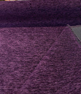 Purple Heavy Chenille Backed Solid Upholstery Fabric - Purple Solid, 56" Width (1 Yard)