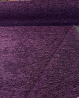 Purple Heavy Chenille Backed Solid Upholstery Fabric - Purple Solid, 56" Width (1 Yard)