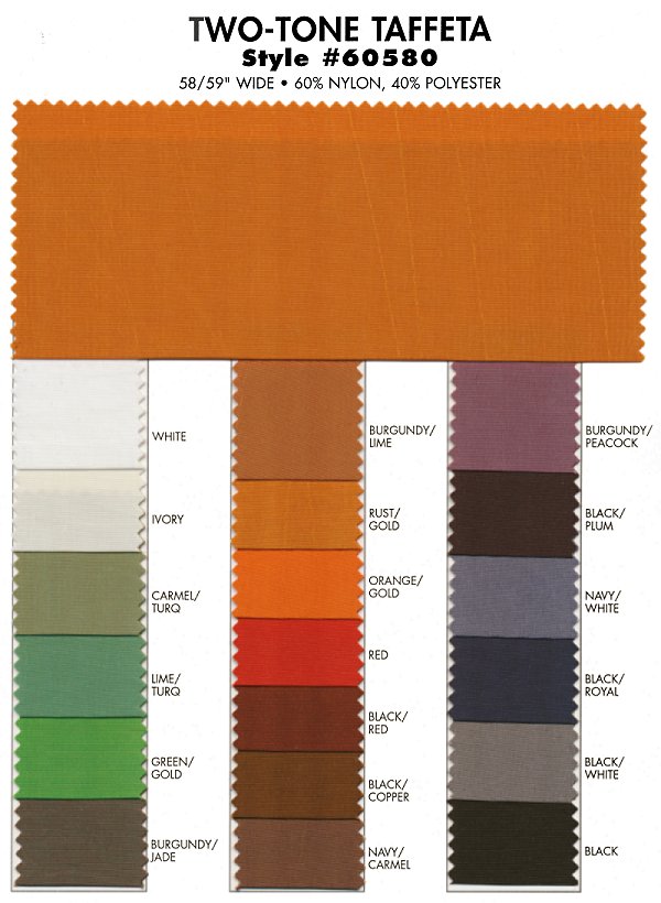 Two Tone Taffeta Nylon Polyester Fabric - Black, Two Tone, 58/59" Width (1 Yard)