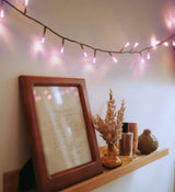 30 LED String Light – Battery Operated, Black Wire, Purple