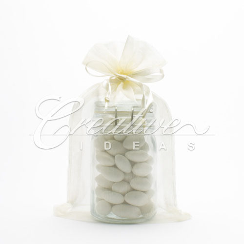 6"X 9" Organza Pouches-Sold By A Dozen Pieces ( 6 Pieces/Inner Pack) (Ivory)