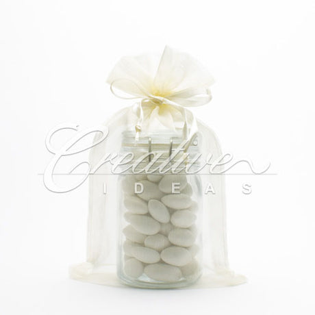 6"X 9" Organza Pouches-Sold By A Dozen Pieces ( 6 Pieces/Inner Pack) (Ivory)