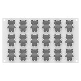 Silikomart TEDDYXS20 Silicone Teddy Bear Mold, 18 Cavities