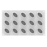 Silikomart OVAL 30 Silicone Mold, 15 Cavities