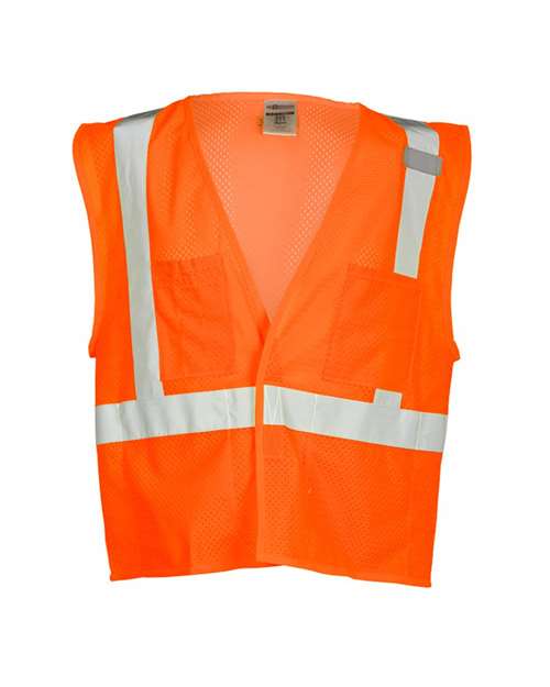 Kishigo Unisex 4 Pocket Hook-and-Loop Mesh Safety Vest