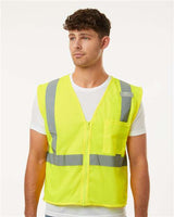 Single Pocket Zipper Mesh Vest