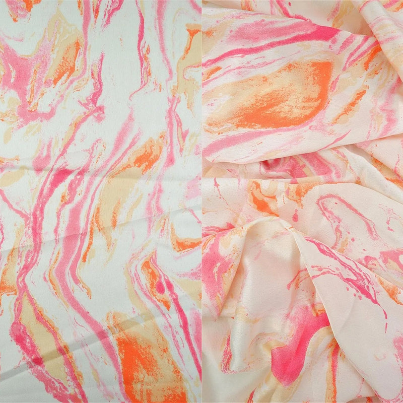 1 Yard Bubble Satin Marble Print Woven Fabric Soft Durable Drapery Use 58/59" Width