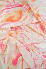 Bubble Satin Marble Print Fabric