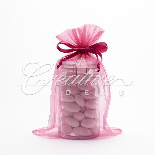 6"X 9" Organza Pouches-Sold By A Dozen Pieces ( 6 Pieces/Inner Pack) (Hot Pink)