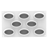 Silikomart OVAL 80 Silicone Mold, 8 Cavities