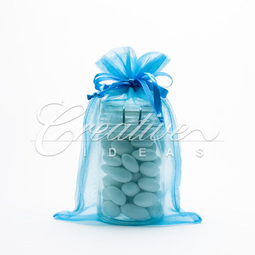 6"X 9" Organza Pouches-Sold By A Dozen Pieces ( 6 Pieces/Inner Pack) (Turquoise)