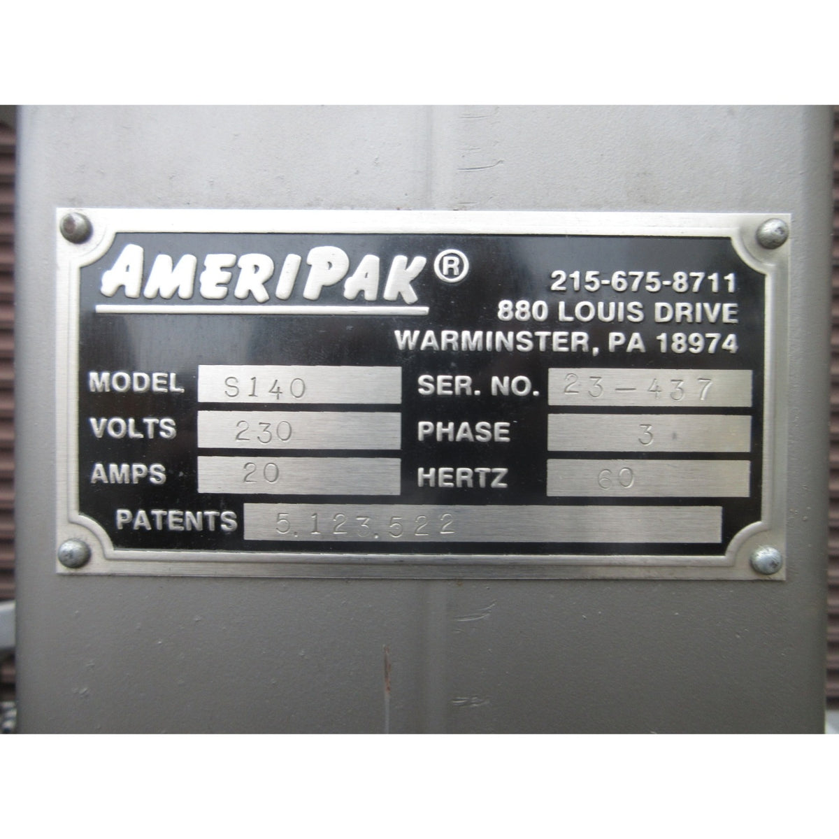 Ameripak S140 Flow Wrapper, Used Excellent Condition - Factory Refurbished
