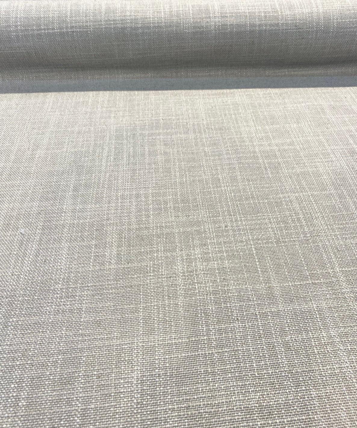 Darwin Linen Shadow Italian Tailored Upholstery Drapery Fabric - Shadow Gray, 55" To 56" Width (1 Yard)