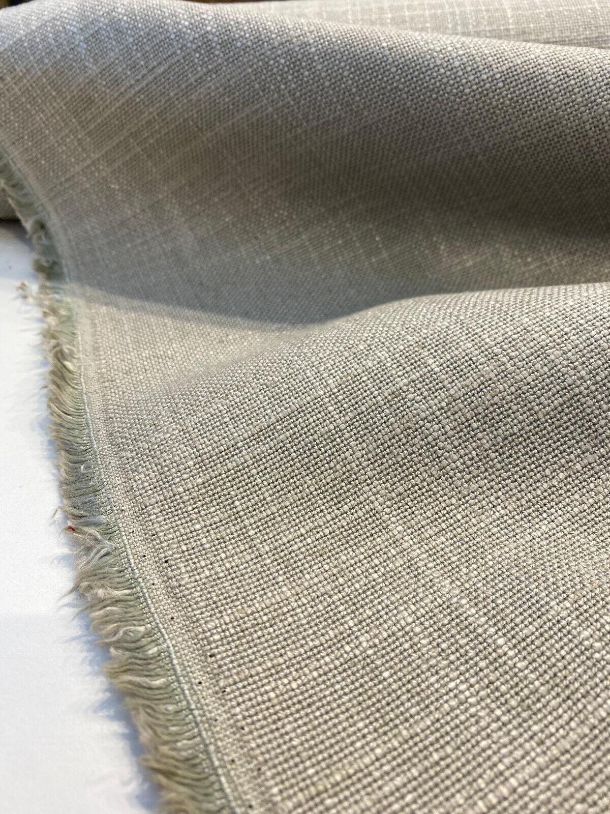 Darwin Linen Shadow Italian Tailored Upholstery Drapery Fabric - Shadow Gray, 55" To 56" Width (1 Yard)