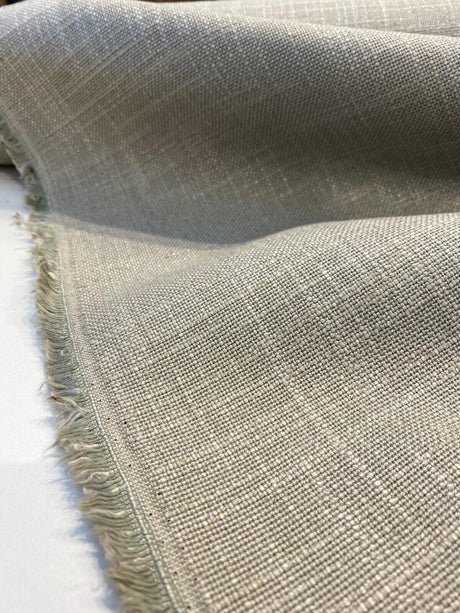 Darwin Linen Shadow Italian Tailored Upholstery Drapery Fabric - Shadow Gray, 55" To 56" Width (1 Yard)
