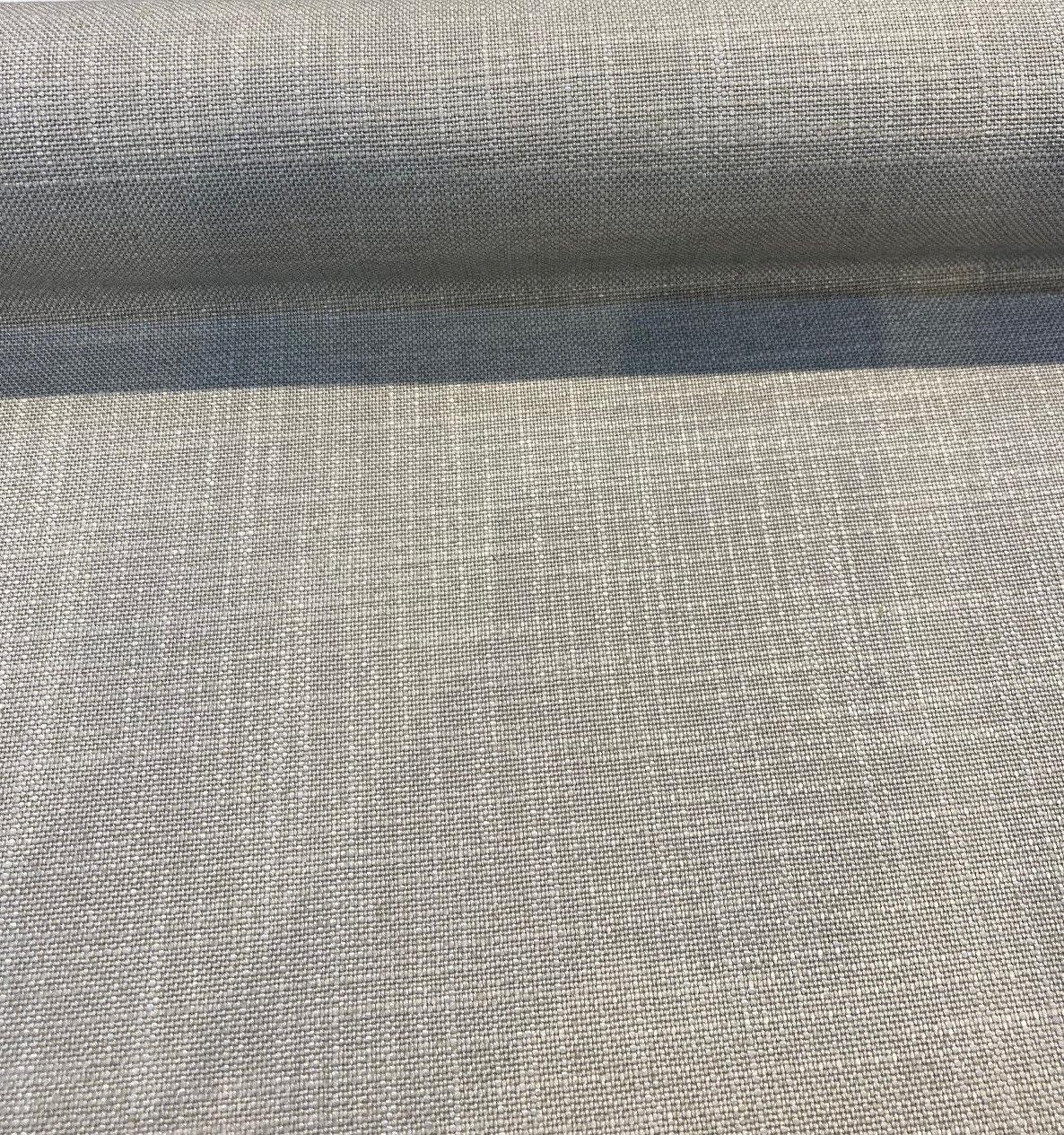 Darwin Linen Shadow Italian Tailored Upholstery Drapery Fabric - Shadow Gray, 55" To 56" Width (1 Yard)