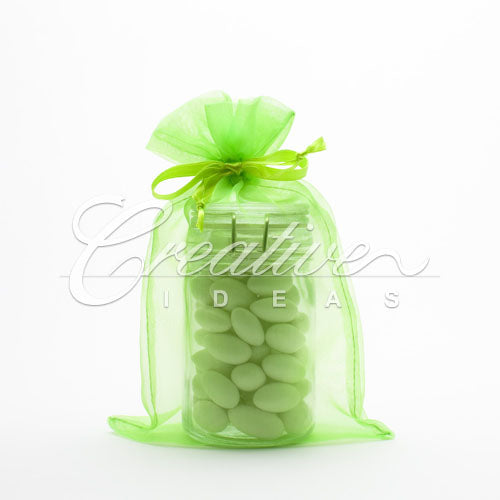 6"X 9" Organza Pouches-Sold By A Dozen Pieces ( 6 Pieces/Inner Pack) (Apple Green)