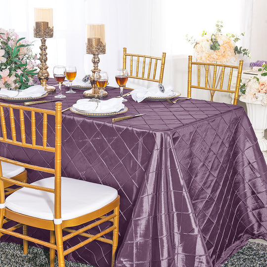 Pintuck Taffeta Rectangular Tablecloth Seamless