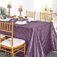 Rectangular Pintuck Taffeta Tablecloth 90x156 Wisteria