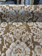 Elagrace Bronze Floral Damask Chenille Fabric - Bronze Floral Damask, 56" Width (By The Yard)