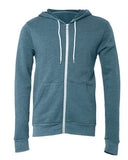 BELLA + CANVAS® Unisex Sponge Fleece Zip Hoodie 52% Cotton 48% Polyester Retail Fit