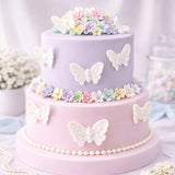 O'Creme White Gumpaste Butterflies, 2.0" - Set of 16