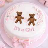 O'Creme Gumpaste Teddy Bears with Pink Heart, Set of 12
