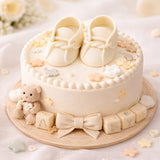 O'Creme Ivory Gumpaste Baby Booties, 2.75" x 1.5" - 1 Pair
