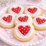 O'Creme Red Heart Royal Icing Decorations, Set of 12