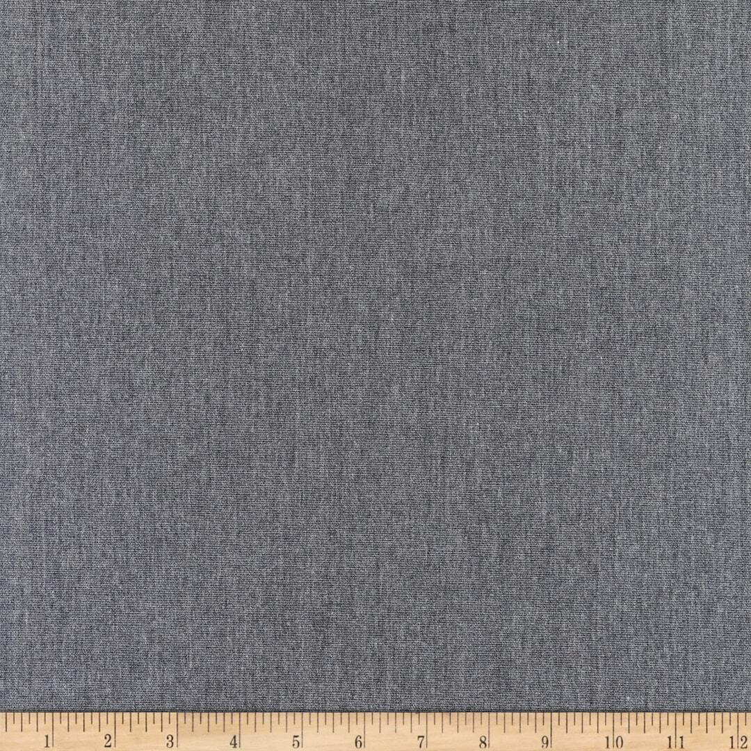 Sunbrella Smoke Marine Grade Acrylic Fabric - Smoke Gray, Solid & Variegated, 60" Width (1 Yard)